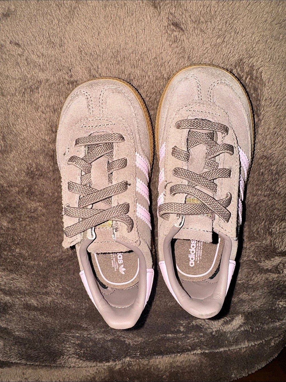 adidas Samba Sneakers in Pink & Brown